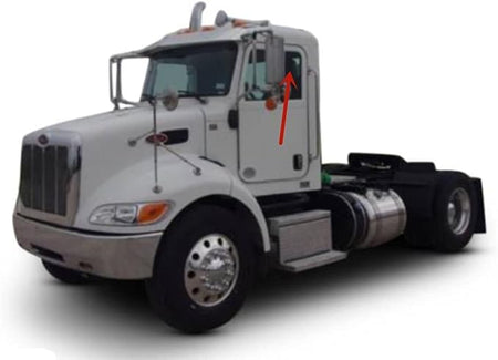 Passenger Right Side Front Door Window Glass Compatible with Peterbilt 325 / 335 / 337 2004-2022 Models