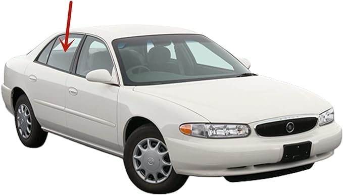 Passenger Right Side Rear Door Window Door Glass Compatible with Oldsmobile Intrigue 4 Door Sedan 1998-2002 Models