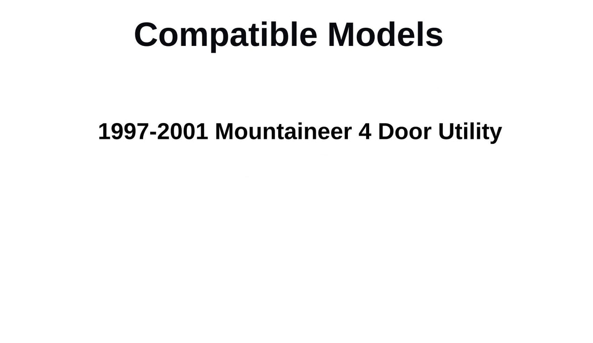 Passenger Right Side Rear Door Window Door Glass Compatible with Mercury Mountaineer 1997-2001 Models