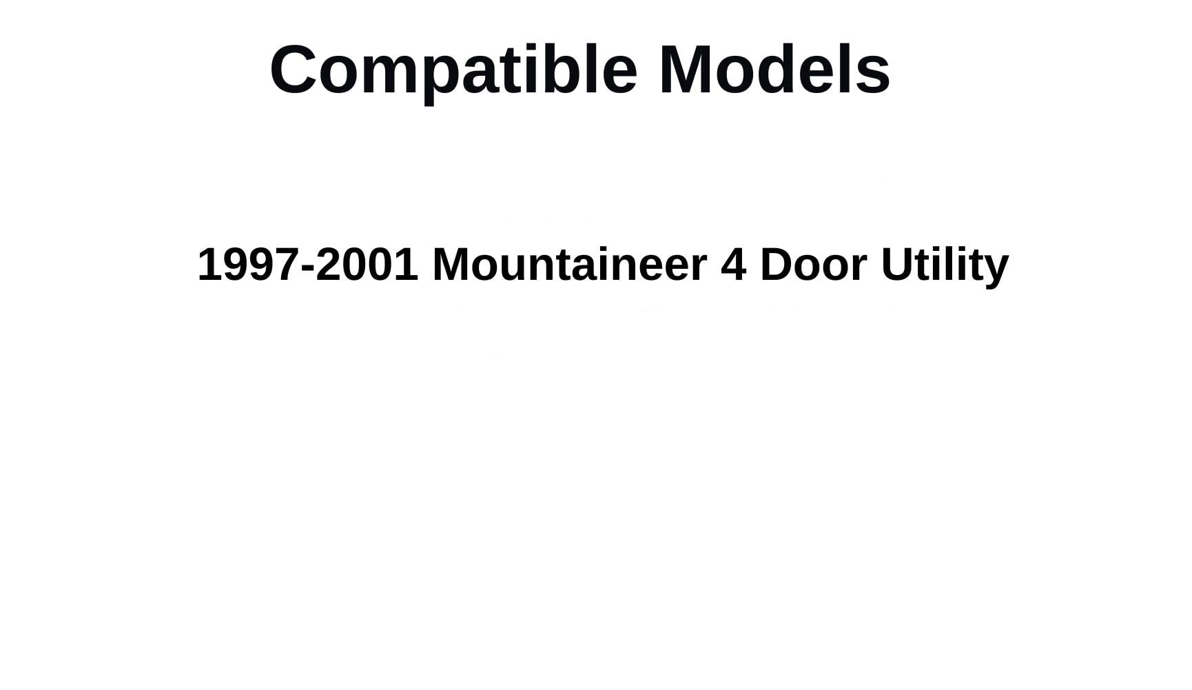 Passenger Right Side Rear Door Window Door Glass Compatible with Mercury Mountaineer 1997-2001 Models