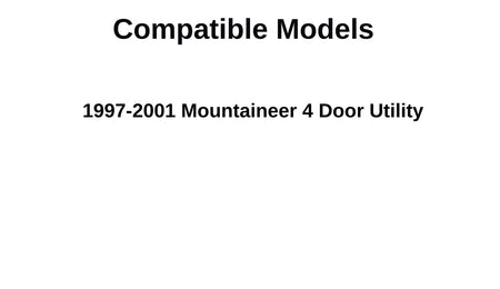 Passenger Right Side Rear Door Window Door Glass Compatible with Mercury Mountaineer 1997-2001 Models