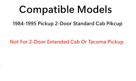 With Gasket Include 3-Panel Manual Rear Back Slider Window Glass Compatible with Toyota Pickup 2-Door Standard Cab 1984-1995 Models (Not For Extended Or Tacoma Pickups)
