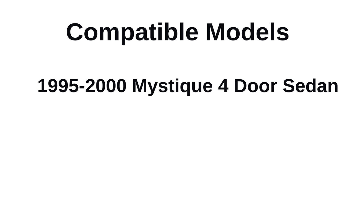 Driver Left Side Rear Door Window Door Glass Compatible With Ford Contour/Mercury Mystique 4 Door Sedan 1995-2000 Models