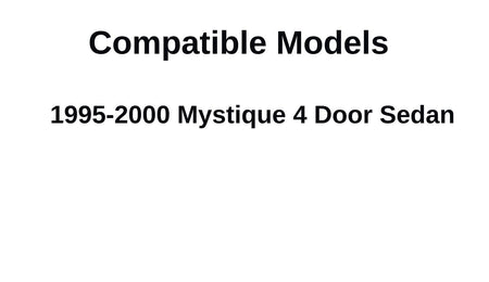 Driver Left Side Rear Door Window Door Glass Compatible With Ford Contour/Mercury Mystique 4 Door Sedan 1995-2000 Models
