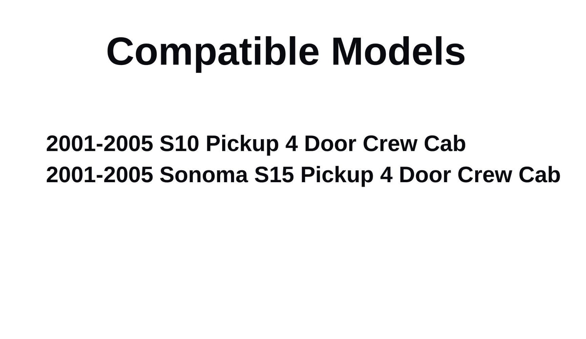 Passenger Right Side Rear Door Window Door Glass Compatible with Chevrolet S10 Pickup/GMC Sonoma Pickup 4 Door Crew Cab 2001-2005 Models