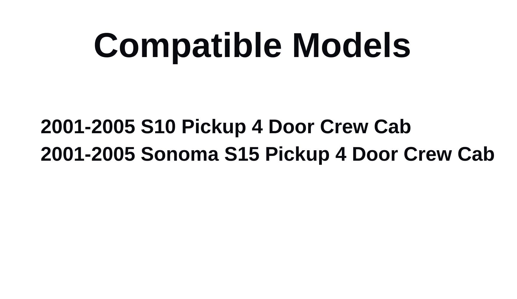 Passenger Right Side Rear Door Window Door Glass Compatible with Chevrolet S10 Pickup/GMC Sonoma Pickup 4 Door Crew Cab 2001-2005 Models
