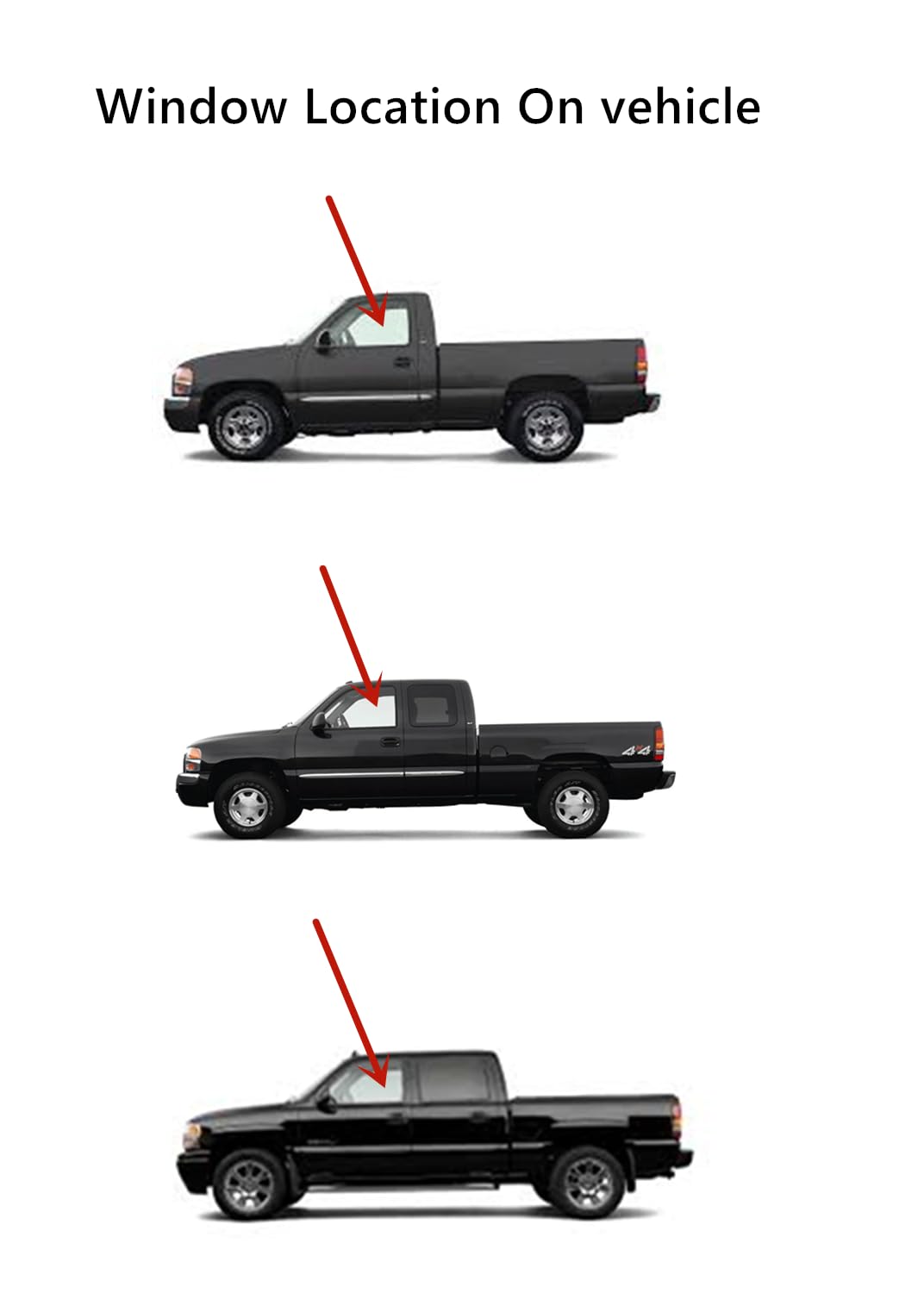 Driver Left Front Door Window Door Glass Compatible with Cadillac Escalade Escalade EXT Escalade ESV 2002-2006 / GMC Yukon Yukon XL 2000-2006 / Yukon Denali 2001-2006 Models