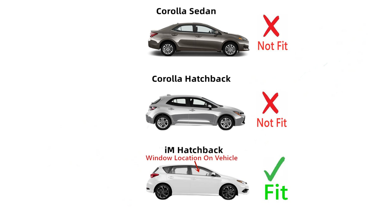 Passenger Right Side Front Door Window Door Glass Compatible with Toyota Corolla 4 Door Sedan 2014-2019 Models