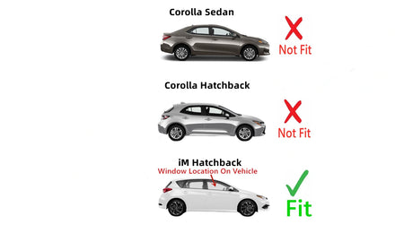 Passenger Right Side Front Door Window Door Glass Compatible with Toyota Corolla 4 Door Sedan 2014-2019 Models