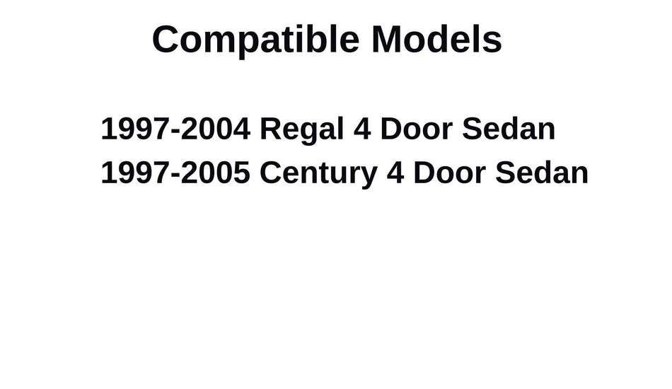 Passenger Right Side Rear Door Window Door Glass Compatible with Oldsmobile Intrigue 4 Door Sedan 1998-2002 Models