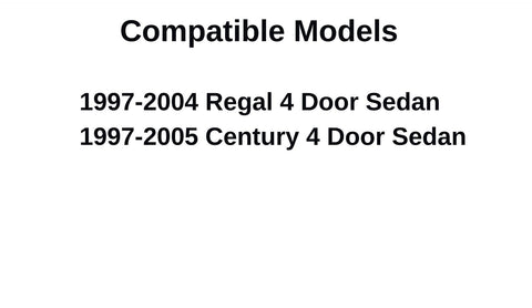 Passenger Right Side Rear Door Window Door Glass Compatible with Buick Regal / Century 4 Door Sedan 1997-2005 Vehicle Models