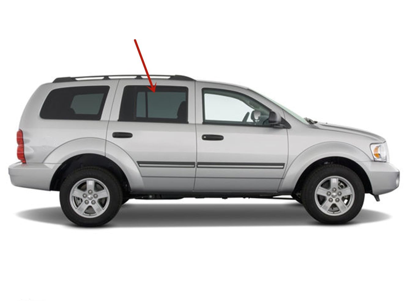 Passenger Right Side Rear Door Window Door Glass Compatible with Dodge Durango/Chrysler Aspen 2004-2009 Models