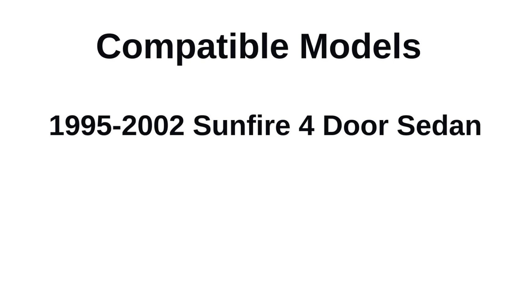 Driver Left Side Rear Door Window Door Glass Compatible with Chevrolet Cavalier 4 Door Sedan 1995-2005 Models