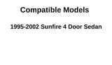 Driver Left Side Rear Door Window Door Glass Compatible with Chevrolet Cavalier 4 Door Sedan 1995-2005 Models