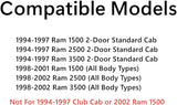 With Free Glue Stationary Rear Back Window Back Glass Compatible with Dodge Ram Pickup 1500 1998-2001 / 2500 3500 1998-2002 All Body Types & 2-Door Standard Cab 1994-1997