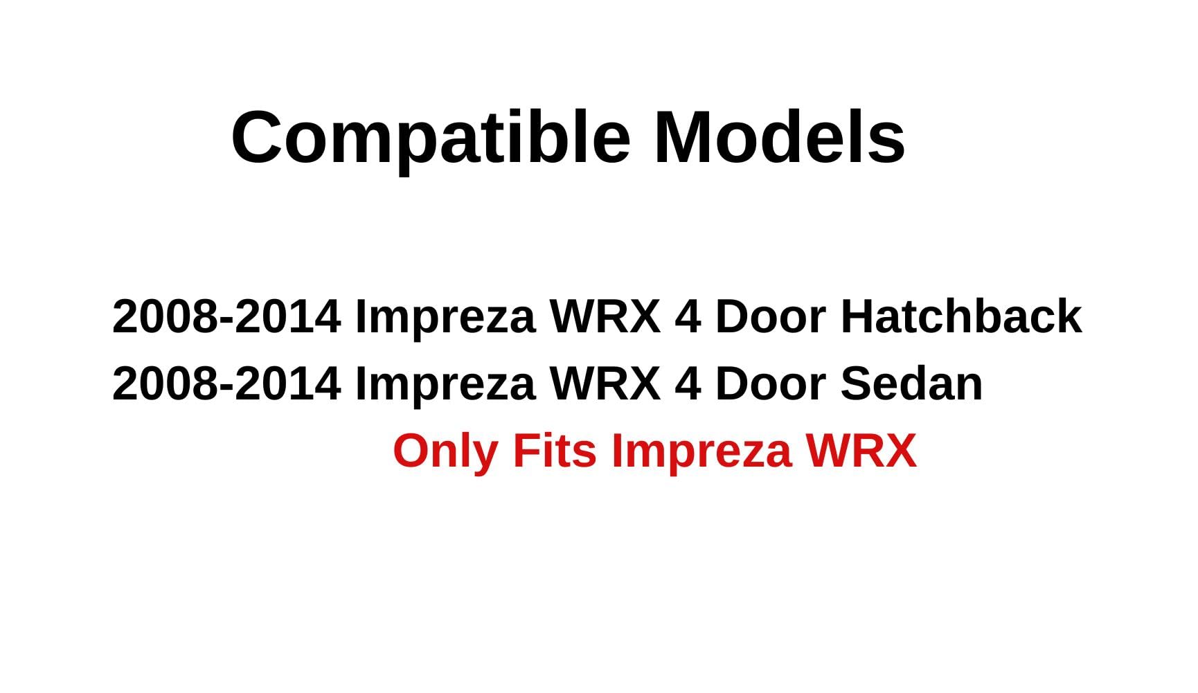 Passenger Right Side Front Window Glass Compatible with Subaru Impreza WRX 4 Door Sedan/Hatchback 2008-2014 Models