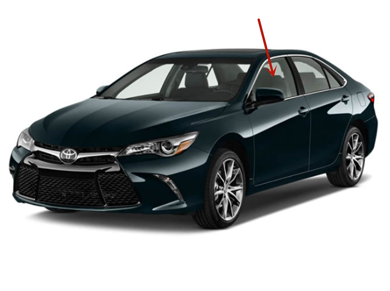 Driver Left Side Front Door Window Door Glass Compatible with Toyota Camry 4 Door Sedan 2012-2014 Models