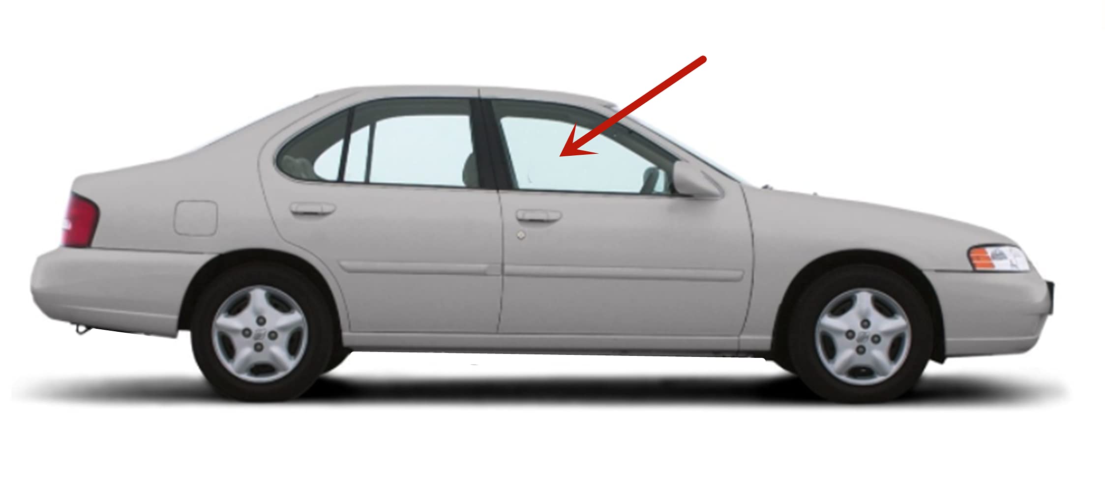 Passenger Right Side Front Door Window Door Glass Compatible with Nissan Altima 4 Door Sedan 1998-1999 Models