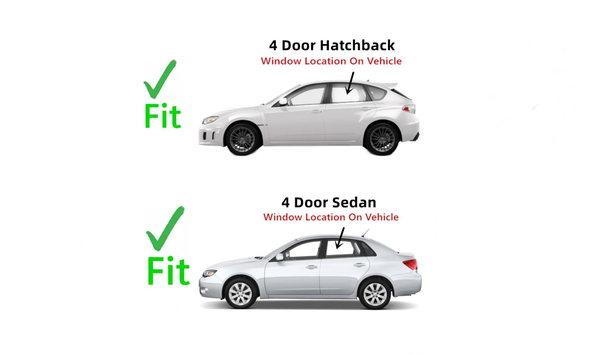 Driver Left Side Rear Door Window Door Glass Compatible with Subaru Impreza / Outback Sport 2008-2011 Models