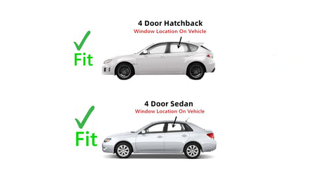 Driver Left Side Rear Door Window Door Glass Compatible with Subaru Impreza / Outback Sport 2008-2011 Models