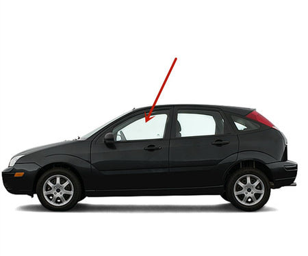 Driver Left Side Front Window Glass Compatible with Ford Focus 2000-2007 4 Door Models