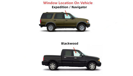 Passenger Right Side Front Door Window Door Glass Compatible with Ford Expedition/Lincoln Navigator 1997-2002 Models