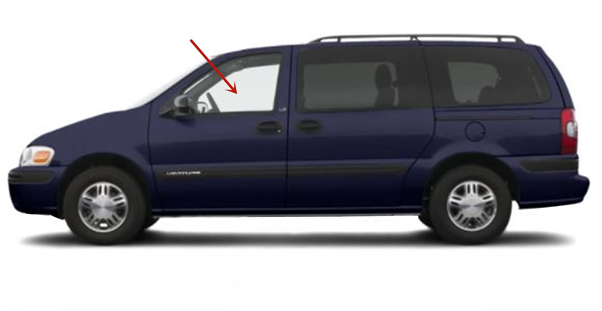 Driver Left Side Front Door Window Door Glass Compatible with Pontiac Montana 1999-2005 Models/Pontiac Trans Sport 1997-1998 Models (Not for Montana SV6)