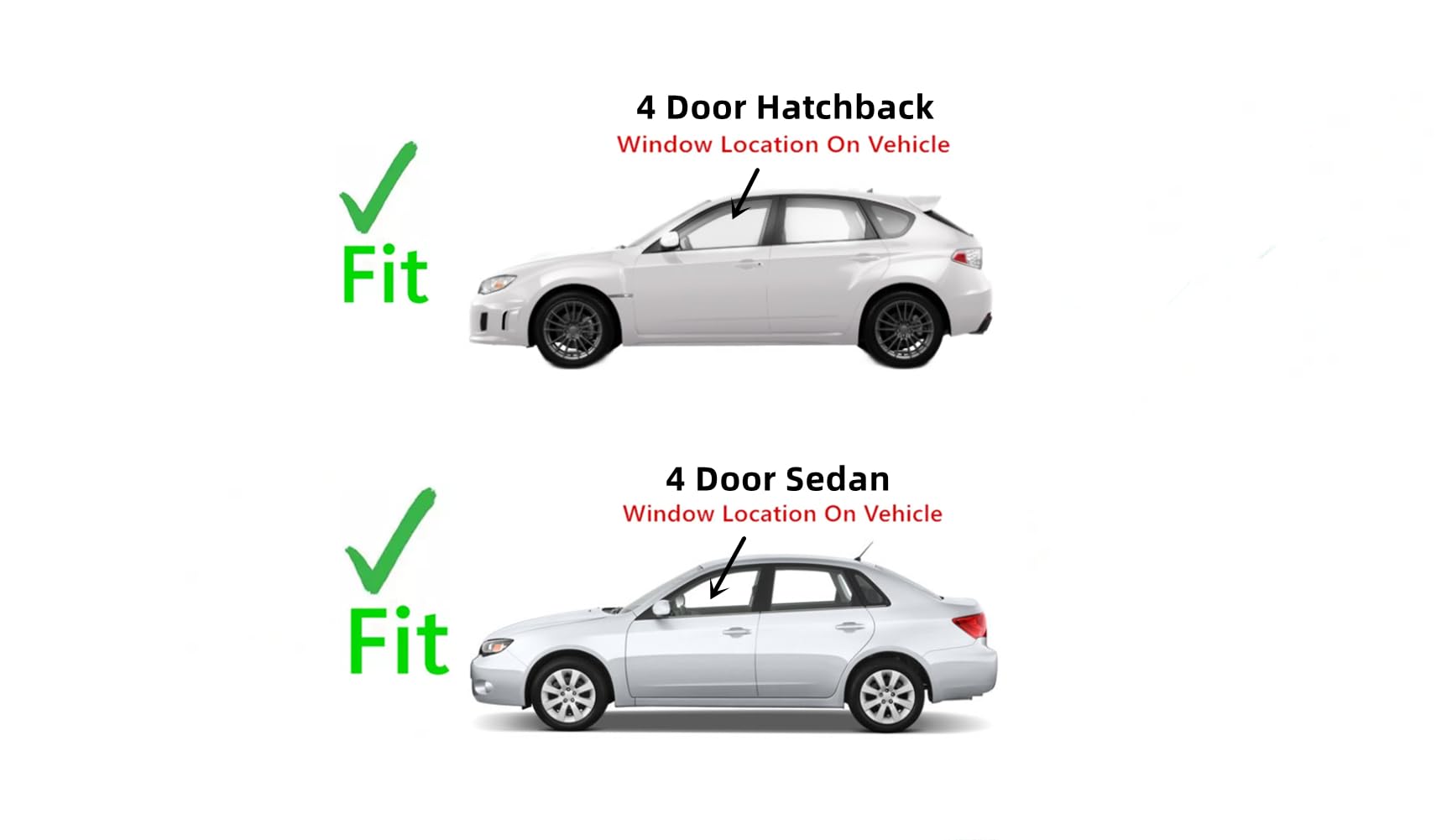 Driver Left Side Front Window Glass Compatible with Subaru Impreza / Outback Sport 2008-2011 Models