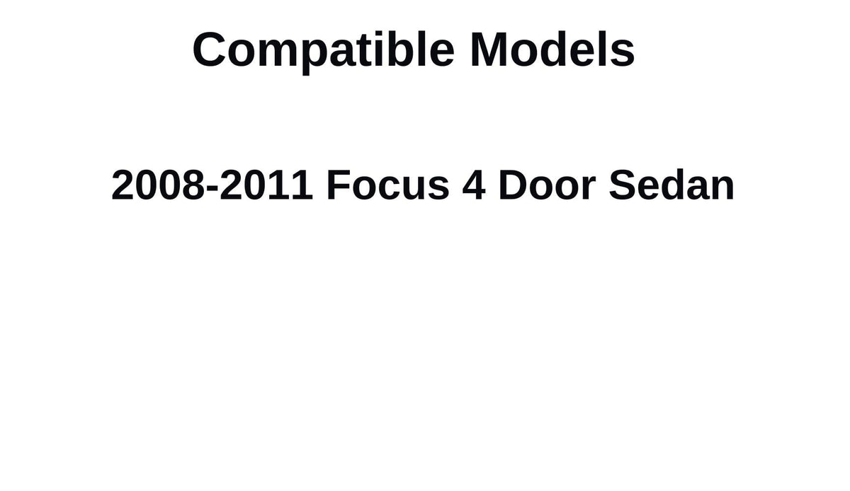 Tempered Passenger Right Side Rear Door Window Door Glass Compatible with Ford Focus 4-Door Sedan 2008-2011 Models