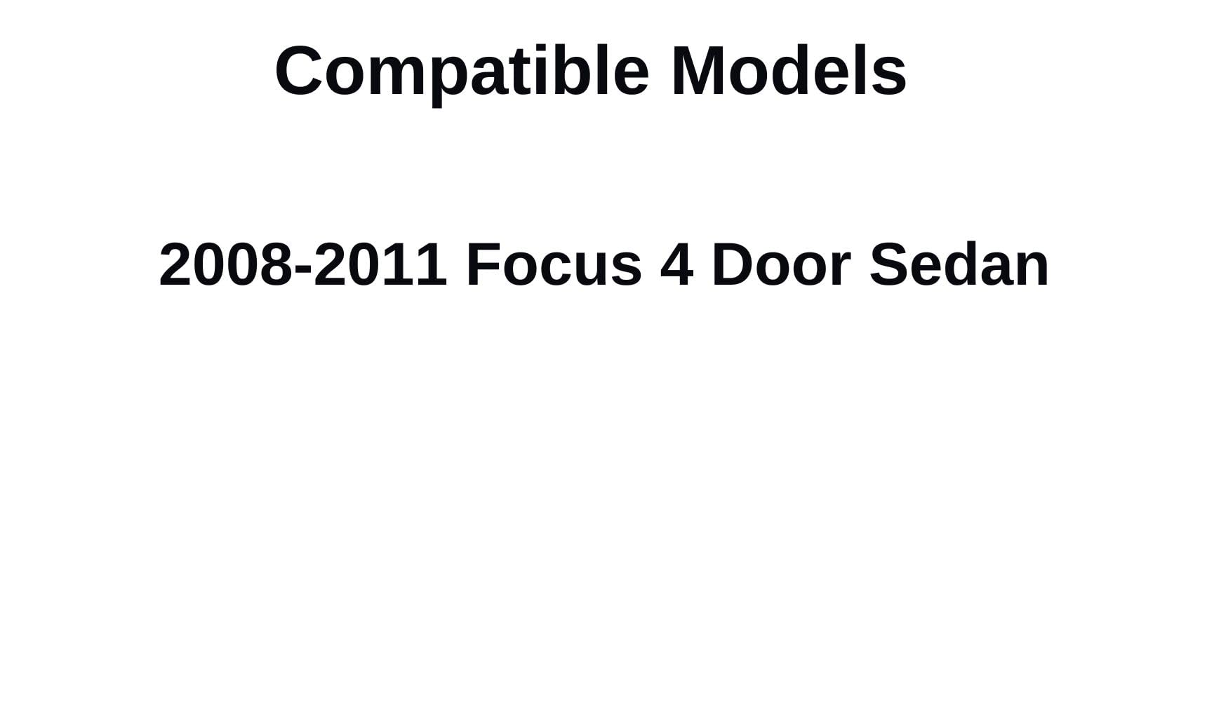 Tempered Passenger Right Side Rear Door Window Door Glass Compatible with Ford Focus 4-Door Sedan 2008-2011 Models