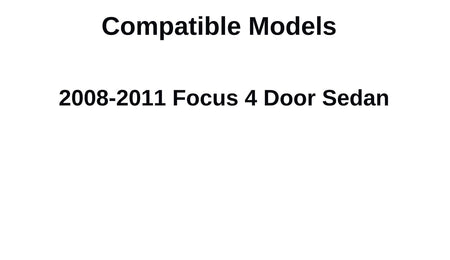 Tempered Passenger Right Side Rear Door Window Door Glass Compatible with Ford Focus 4-Door Sedan 2008-2011 Models