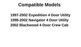 Driver Left Side Front Door Window Door Glass Compatible with Ford Expedition/Lincoln Navigator 1997-2002 Models