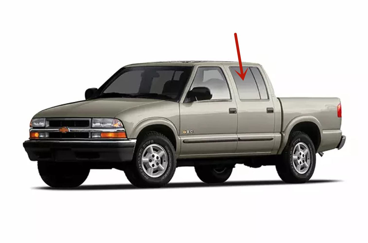 Driver Left Side Rear Door Window Door Glass Compatible with Oldsmobile Bravada 1996-2001 Models