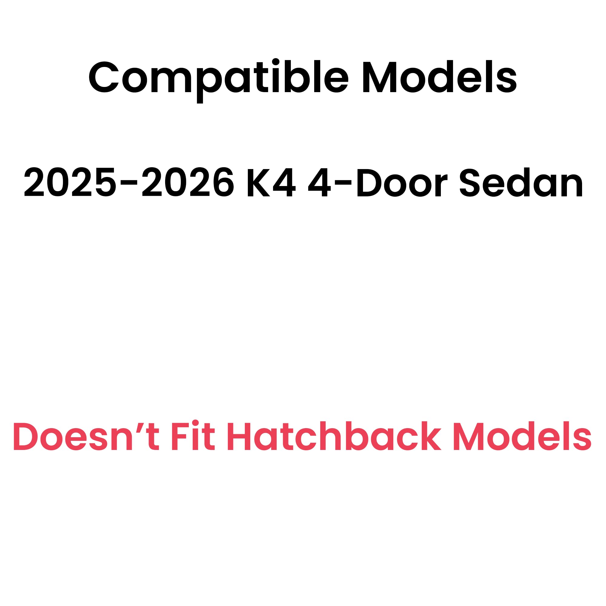 Heated Back Window Back Glass Compatible With Kia K4 4-Door Sedan 2025- 2026 Models