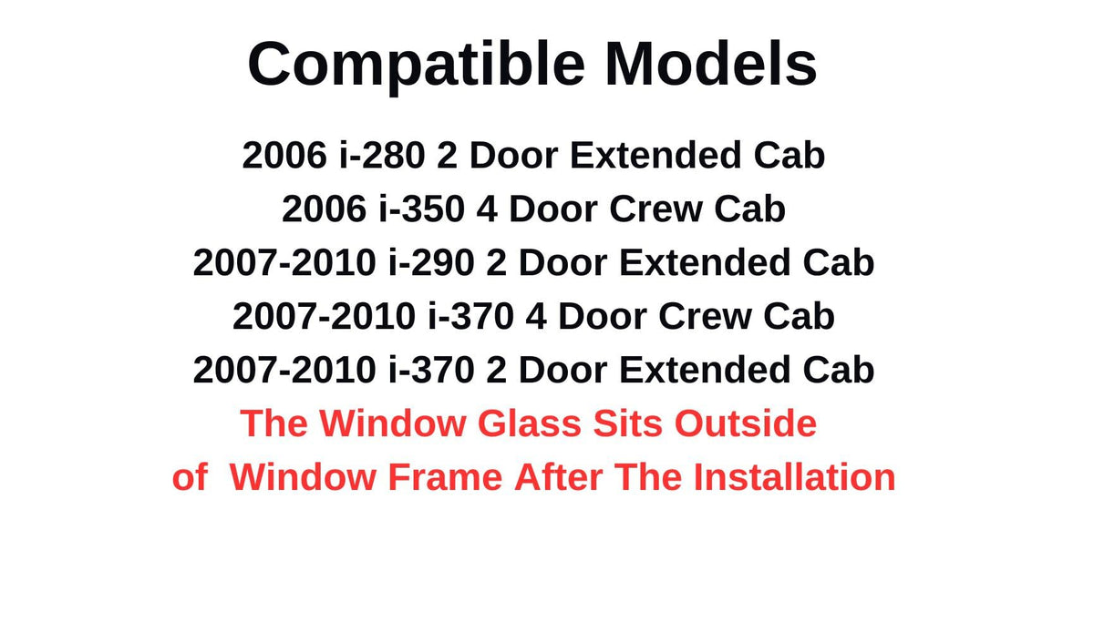 Sliding Back Window Glass Back Slider Compatible with Chevrolet Colorado/GMC Canyon Pickup 2004-2012 Models