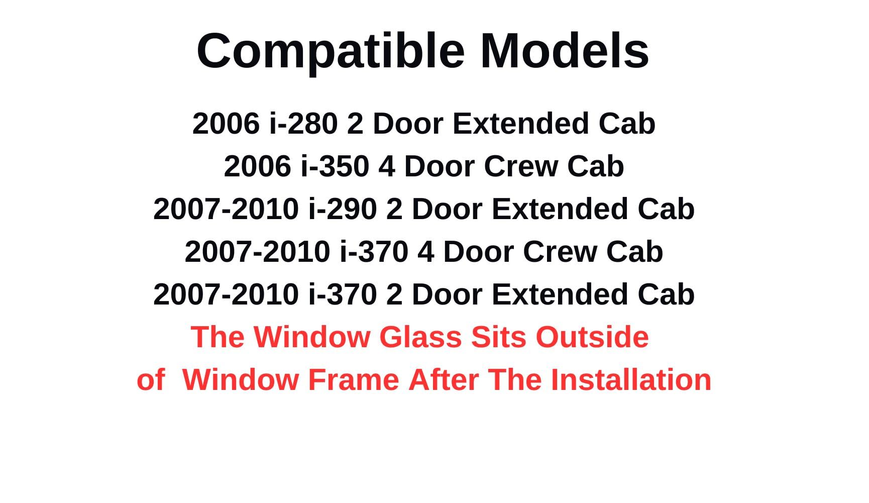 Sliding Back Window Glass Back Slider Compatible with Chevrolet Colorado/GMC Canyon Pickup 2004-2012 Models