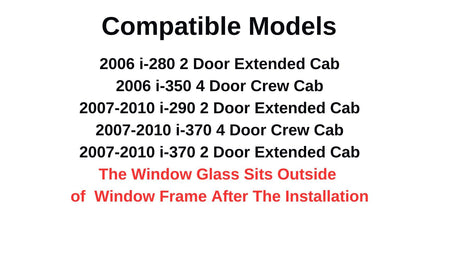 Sliding Back Window Glass Back Slider Compatible with Chevrolet Colorado/GMC Canyon Pickup 2004-2012 Models