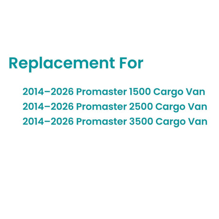 Heated Factory Privacy Back Window Back Glass Driver Left Side Compatible with Ram Promaster 1500 2500 3500 Cargo Van 2014-2026 Models (Not For Promaster City Van)