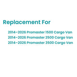 Heated Factory Privacy Back Window Back Glass Driver Left Side Compatible with Ram Promaster 1500 2500 3500 Cargo Van 2014-2026 Models (Not For Promaster City Van)