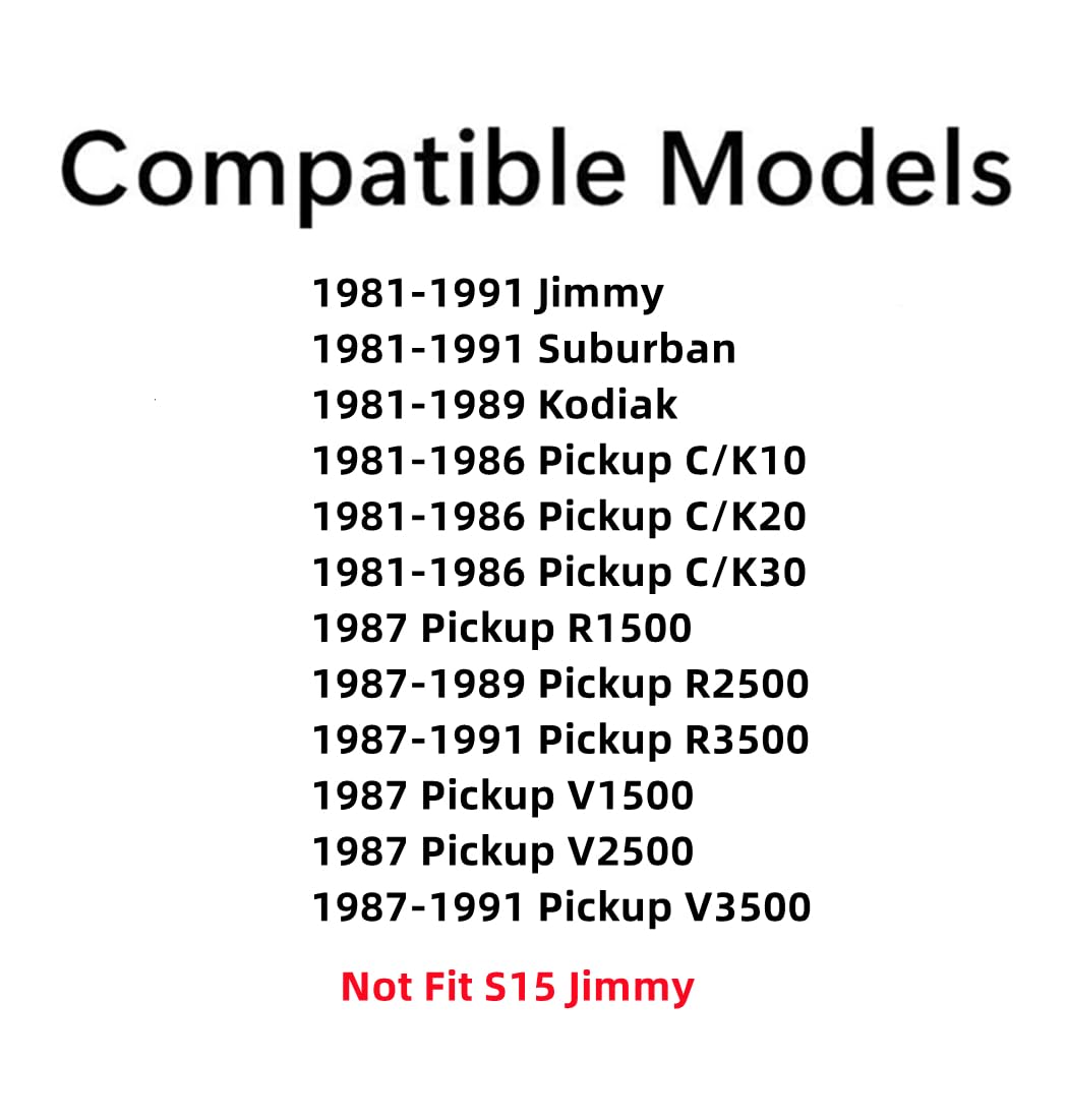 Driver Left Side Front Door Window Door Glass Compatible with GMC Jimmy Suburban Topkick 1981-1991 / C-Series K-Series Pickup 1981-1986 / R-Series V-Series Pickup 1987-1991