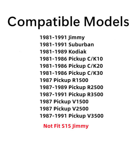 Driver Left Side Front Door Window Door Glass Compatible with GMC Jimmy Suburban Topkick 1981-1991 / C-Series K-Series Pickup 1981-1986 / R-Series V-Series Pickup 1987-1991