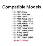Driver Left Side Front Door Window Door Glass Compatible with GMC Jimmy Suburban Topkick 1981-1991 / C-Series K-Series Pickup 1981-1986 / R-Series V-Series Pickup 1987-1991