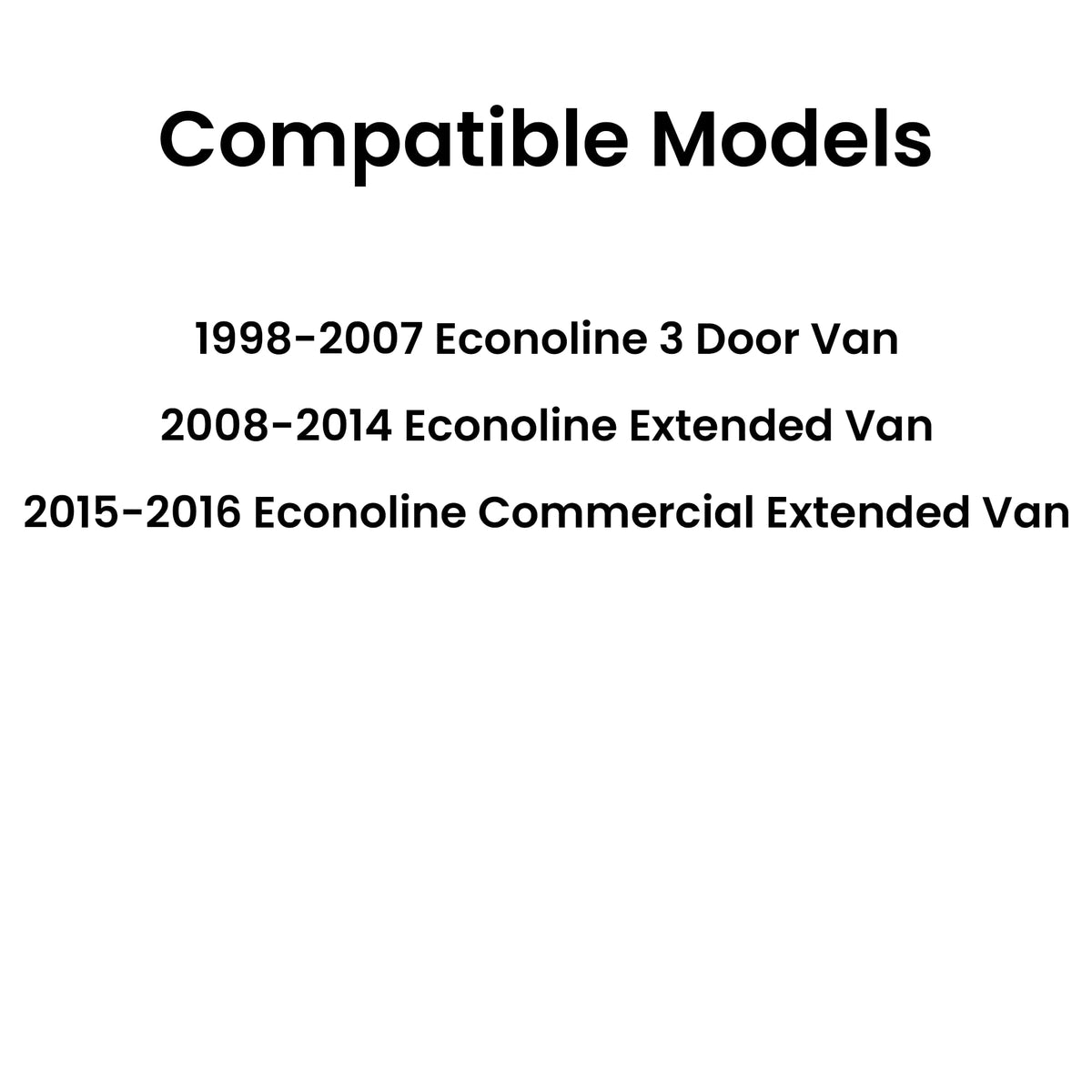 With Free Glue Passenger Right Side Quarter Window Quarter Glass Compatible with Ford Econoline Extended Van 2006-2016 Models