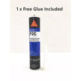 With Free Glue Factory Privacy Tinted Power Slider Passenger Right Side Panel Window Glass Compatible with Ford F-Series F250 F350 F450 F550 2008-2016 & F650 F750 2008-2022 Models