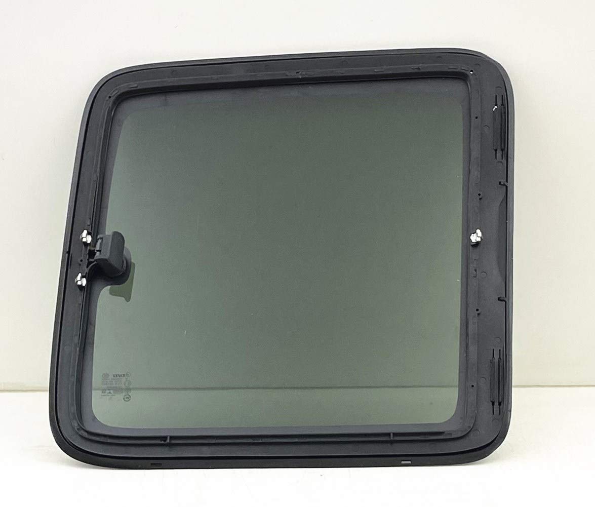 Privacy Movable Driver Left Side Rear Quarter Window Quarter Glass With Frame & Latch Compatible with GMC Sierra Chevrolet Silverado 1999-2006 / Classic 2007 Extended Cab Pickup Models