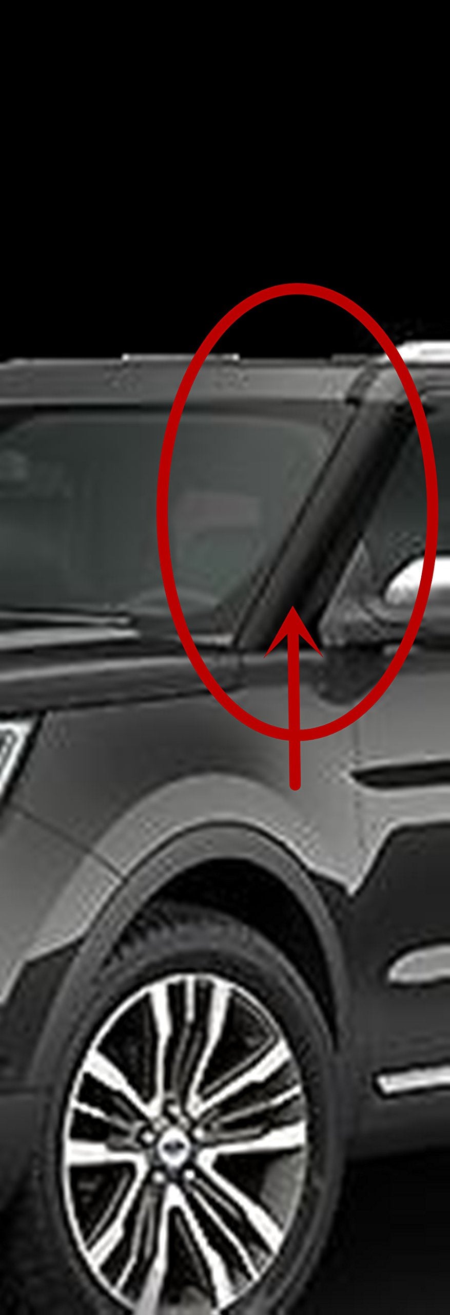 4PCS Complete Set Front Windshield Pillar Trim Molding Compatible with Ford Explorer 2011-2019 Models