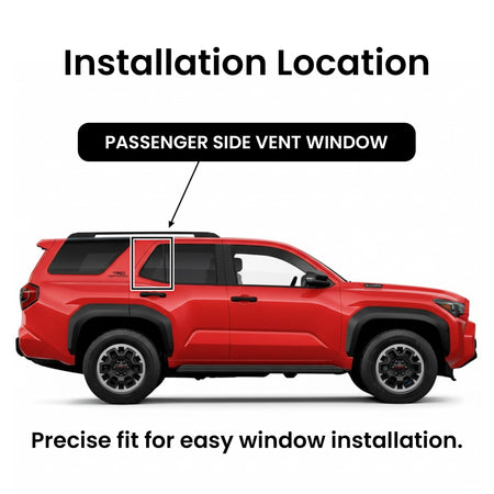 Passenger Right Side Vent Window Glass Compatible with Toyota 4Runner 2025-2026 Models
