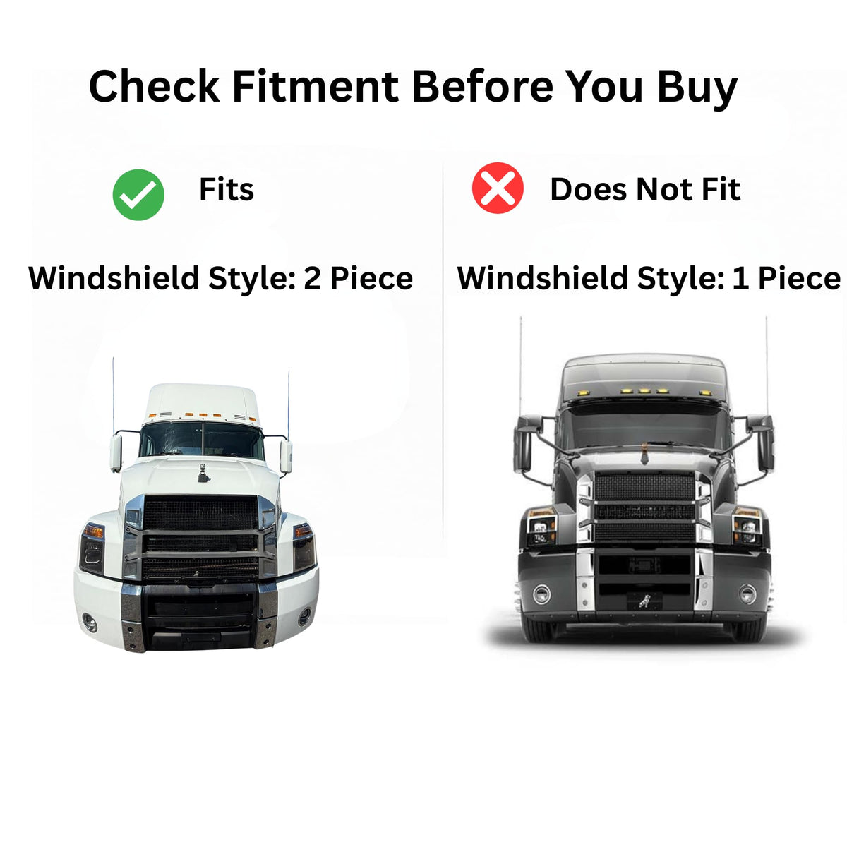 Laminated Passenger Right Side Front Windshield Window Glass Compatible with Mack Anthem 2019-2025 Models