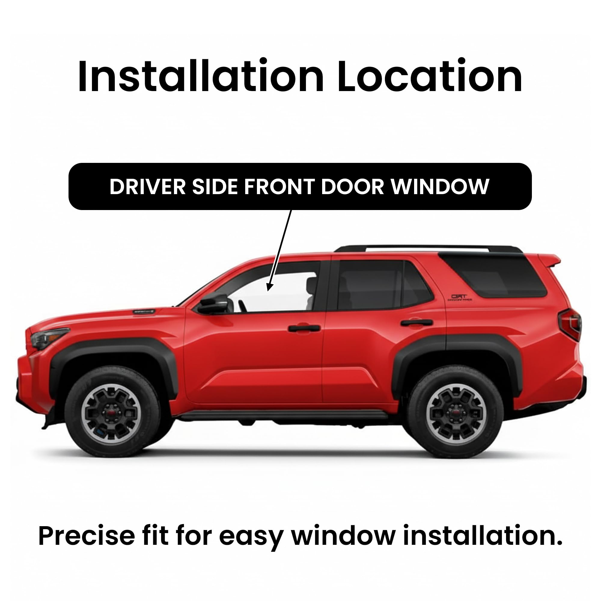 Laminated Driver Left Side Front Door Window Door Glass Compatible with Toyota 4Runner 2025 - 2026 Models