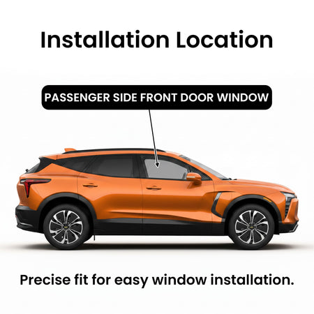 Tempered Passenger Right Side Front Door Window Door Glass Compatible with Chevrolet Blazer EV 2024-2026 & Honda Prologue 2024-2026 Models